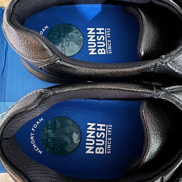 Nunn Bush Cam Strap Black Leather Loafers Men’s 13M Comfort Hook & Loop - Picture 6 of 12